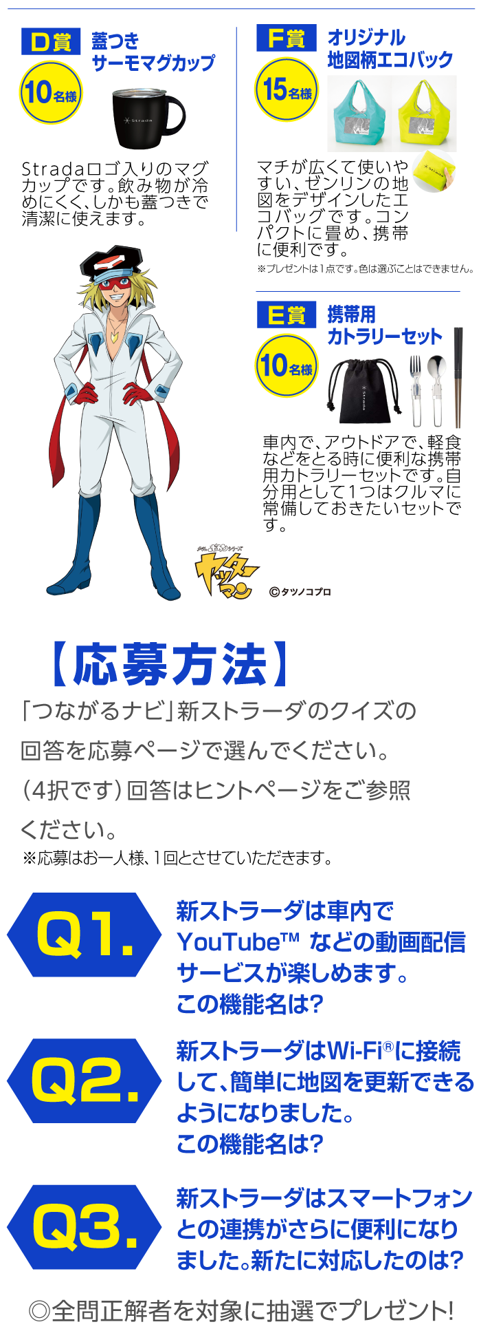 「つながるナビ」ストラーダクイズ大会！D賞からF賞
