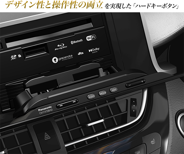 デザイン性と操作性の両立を実現したハードキーボタン