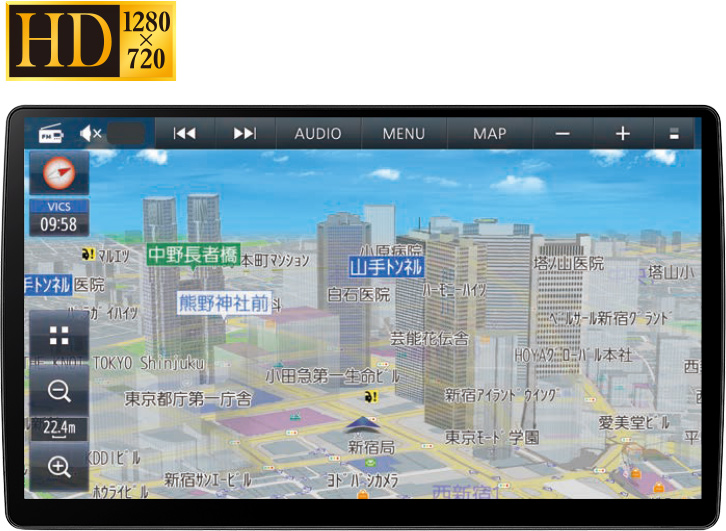 HD地図表示