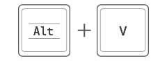 Alt+V
