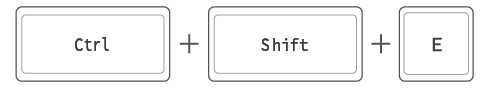 Ctrl+Shift+E